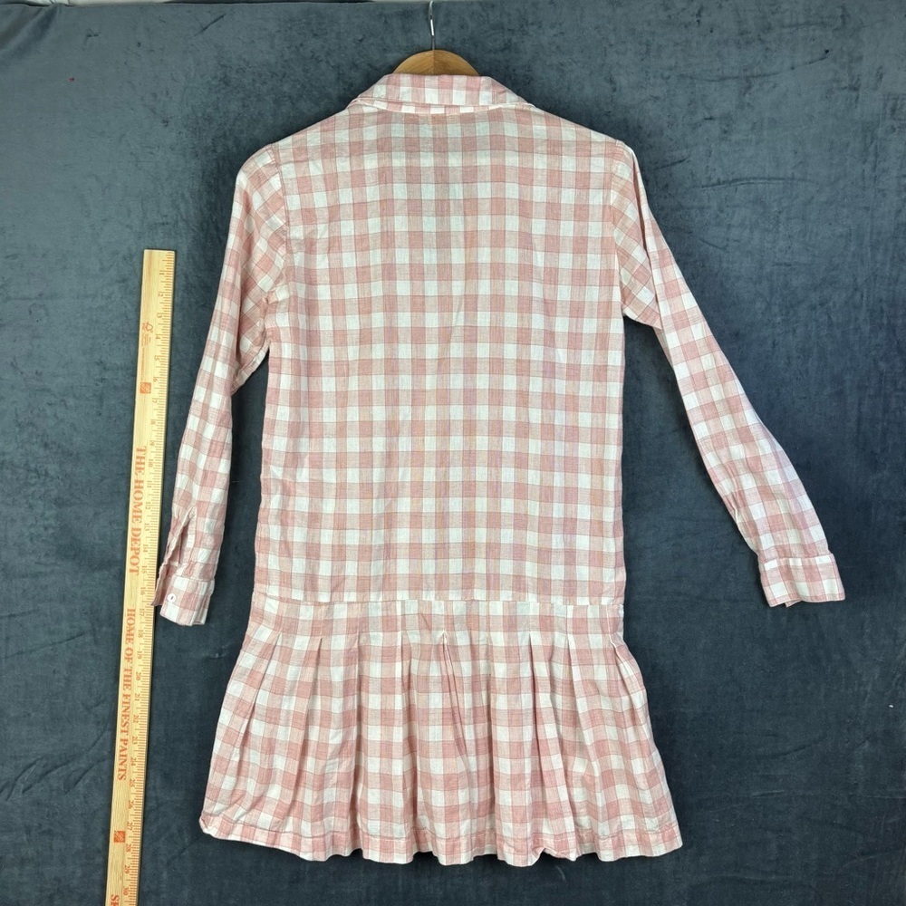 Roller Rabbit 100% Organic Cotton Pink, White Pleated Mini Dress sz XS -see pics - Picture 6 of 11